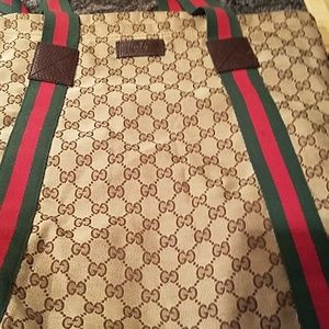 Authentic Gucci Tote Bag khaki